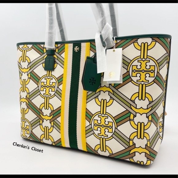 💝NeW! Tory Burch Gemini Link Large Logo Tote - Picture 3 of 12